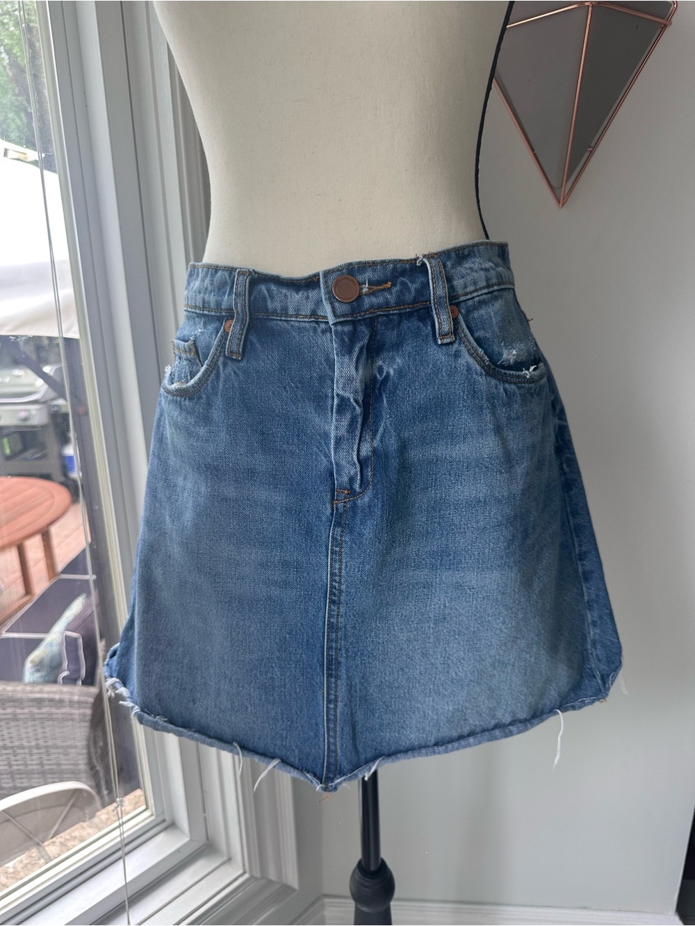 Blank NYC BlankNYC Blue Denim Jean Mini A-Line Skirt 100% COTTON Size 29